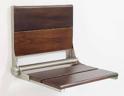 Walnut Fold Down Shower Seat