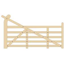 5 Bar County Wooden Field Farm Gate