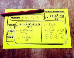 Free Quadratic Formula Warm Up Template