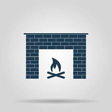 Fireplace Icon Vector Concept