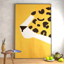 Yellow Spotted Leopard Canvas Art Print