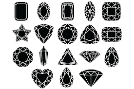 Gems Stencil Diamond Stencil Gem Svg