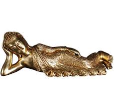 Gold Leaf Lying Buddha Sculpture