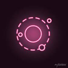 Galaxy Neon Icon Elements Of Space Set
