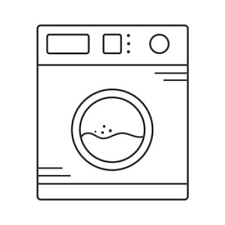 Washing Machine Icon Vector Electric