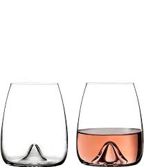 Crystal Stemless Wine Glass Pair