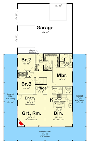 1 Story Barndominium House Plan With