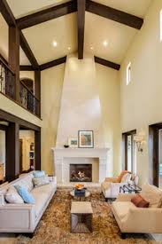 cathedral ceiling with exposed beams