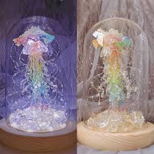 Rainbow Jellyfish Night Light Resin