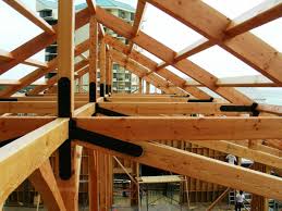 restaurant timber frame with steel joinery