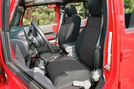 Jeep Wrangler Rugged Ridge Neoprene Front Seat Covers Black 13215 01