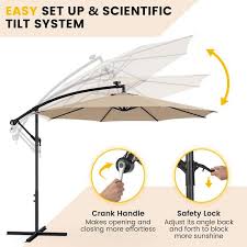 Led Lights Sun Shade Offset Umbrella