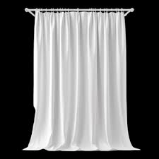 White Shower Curtain Hanging On A Rod