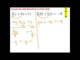 Solving Linear Equations With Brackets