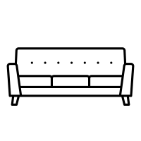 Three Seater Sofa Icons Free Svg