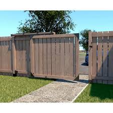 Pylex Sliding Fence Kit Black Steel Gate For Wood Fence 11057