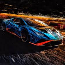 Blue Lamborghini Huracan Sto Painting