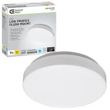Commercial Electric 7 In White Led Low Profile Light