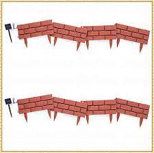 Red Brick Garden Border Edging Panels