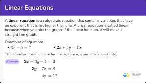 Linear Equations Math Steps Examples