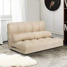 Twin Suede Foldable Floor Sofa Bed