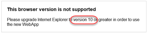 error browser version is not