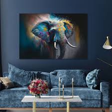 An Elephant Tempered Glass Wall Art