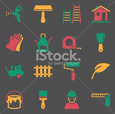 Vector File Of House Painting Icon Set