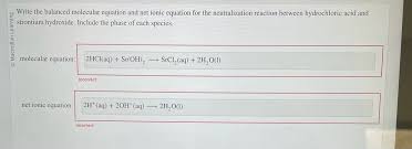 Write The Balanced Molecular Equation