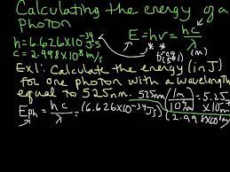 Calculating The Energy Of A Photon