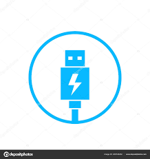 Usb Charging Plug Icon Stock Vector By