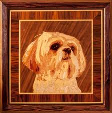 Shih Tzu Dog Pet Portrait Wood Wall Art