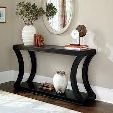Eleanor Arched Legs Black Wood Console
