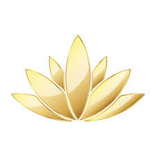 Gold Lotus Icon Golden Logo Design