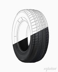 Linear Icon Aluminum Wheel Car Tire