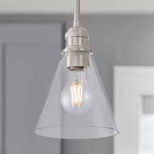 Clear Glass Cone Pendant Light Shade