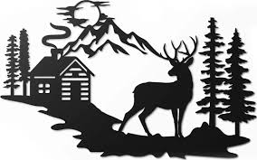 Deer Metal Sign Deer Pictures Cabin