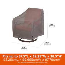 Modern Leisure Garrison Waterproof Outdoor Patio Swivel Lounge Chair Cover 37 5 In W X 39 25