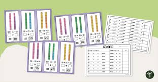 Find 20 Addition Strategy Task Cards