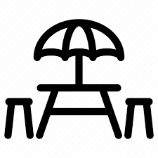 Dining Outdoor Sunny Table Icon