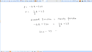 Solved The Demand And Supply Functions