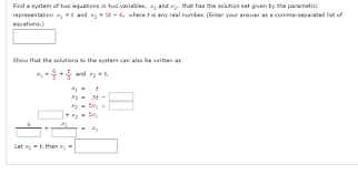 Solved Find A System Of Two Equations