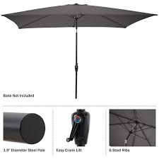 Rectangular Tilt Market Patio Umbrella