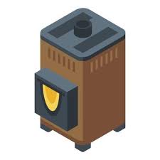 Wood Stove Vector Art Icons And