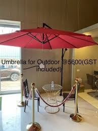 Modern Round Red 10ft Patio Umbrella