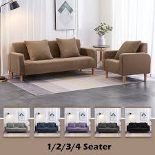 Velvet Stretch Chair Couch Covers For