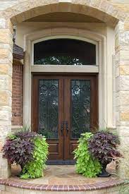 Double Front Doors With Arch Transom