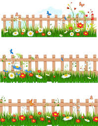Summer Grass And Flowers With Fences