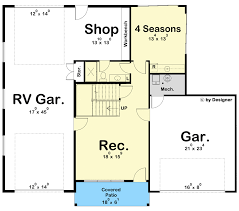 New American Carriage House Plan With