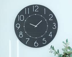 Wall Clock Black And White Neutral Wall